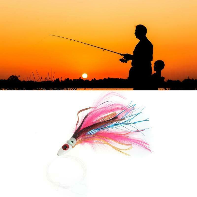 Fishing Bait With Lead Head Line Feather Lure Octopus Trolling Skirt Accessories