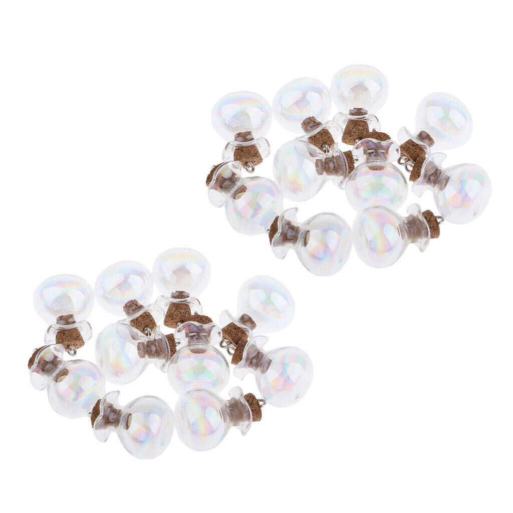 Pack of 20pcs Mini Glass Bottles Jars Vials with Cork Stopper Wishing Bottles