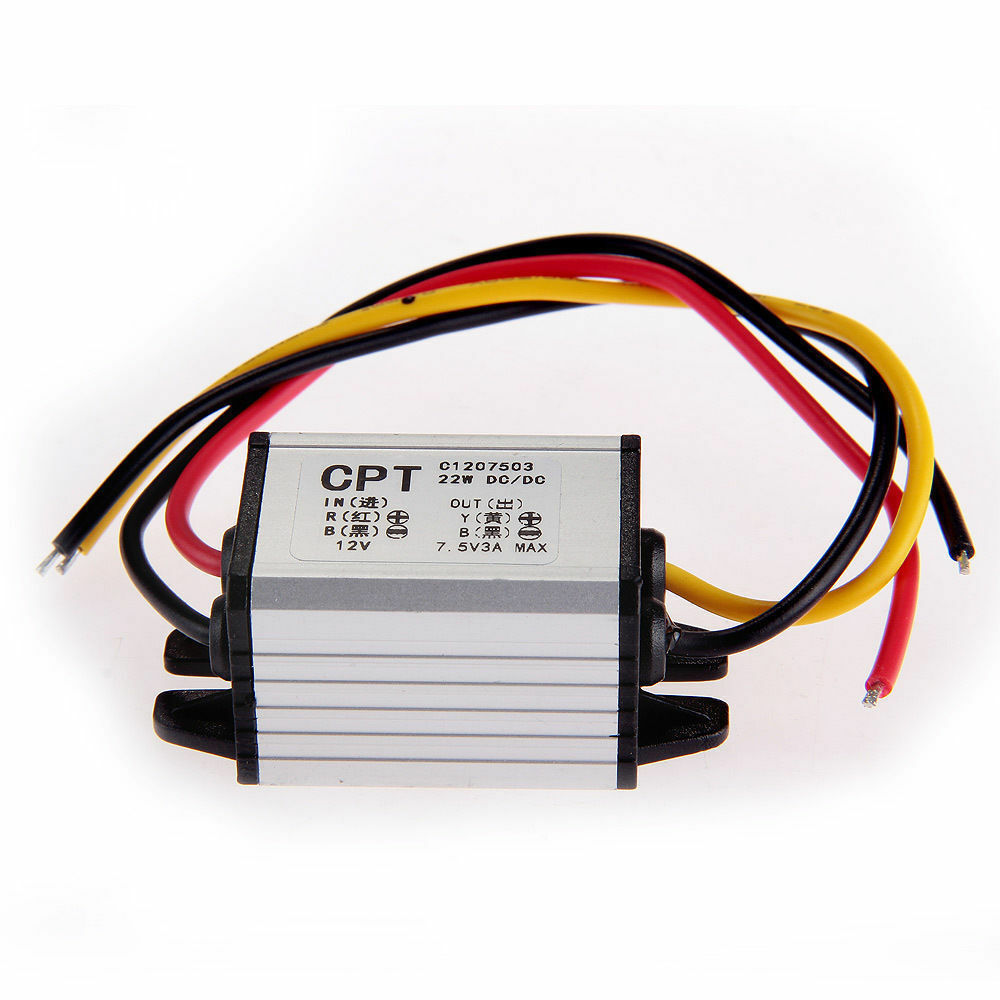 Converter DC 12V to DC 7.5V 3A Step Down Car Power Supply Module Waterproof L60