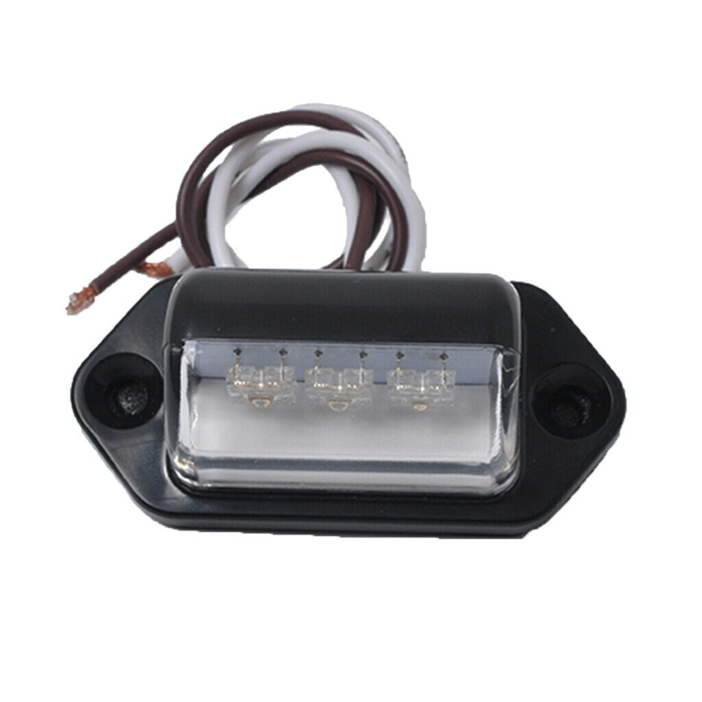 Truck Trailer Cargo 3 LEDs Tail Lamp Rear Number License Plate Light Bulbs