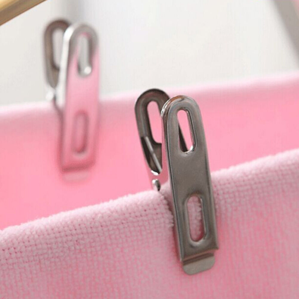 20 Stainless Steel Washing Line Clothes Pegs Hang Pins Clips Windproof Cla.l8