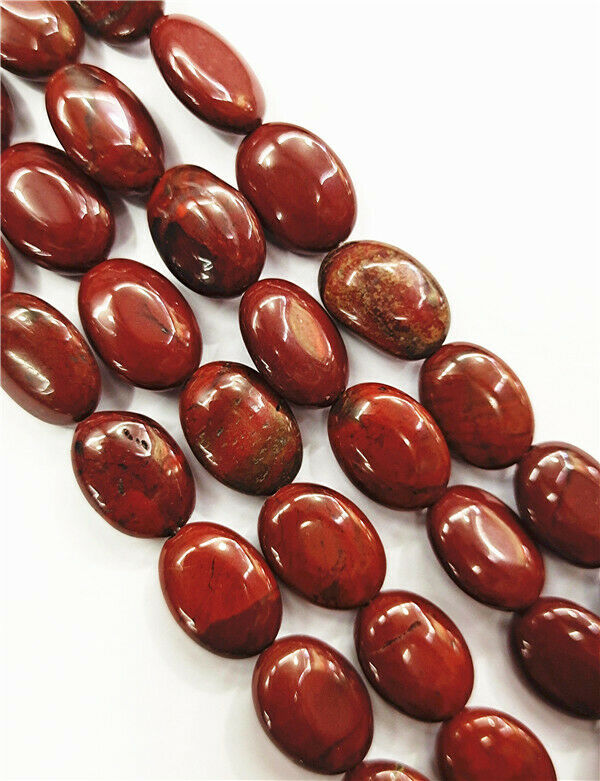 1 Strand 14x10x5mm Natural Rainbow Jasper Oval Spacer Loose Beads 15.5" HH7790
