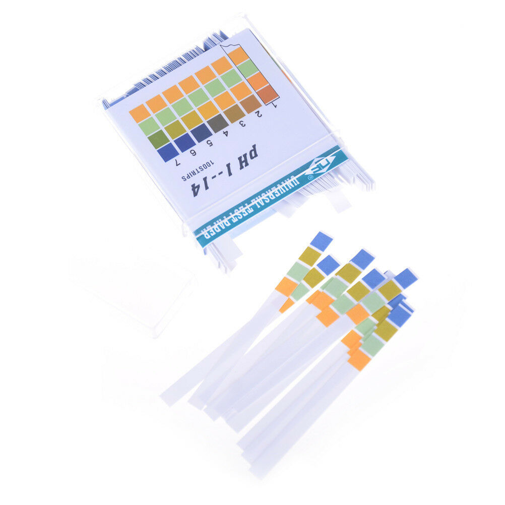 100Strips 1-14 PH Alkaline Acid Indicator Paper Water Saliva Litmus Testing BDAU