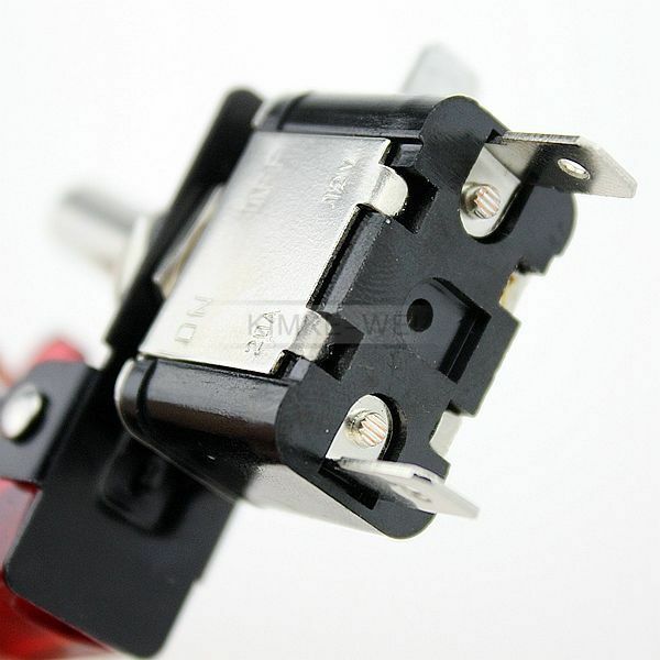 5x Red LED Illuminated Toggle Rocker Switch With Cover For Car Boat 12V 20A New