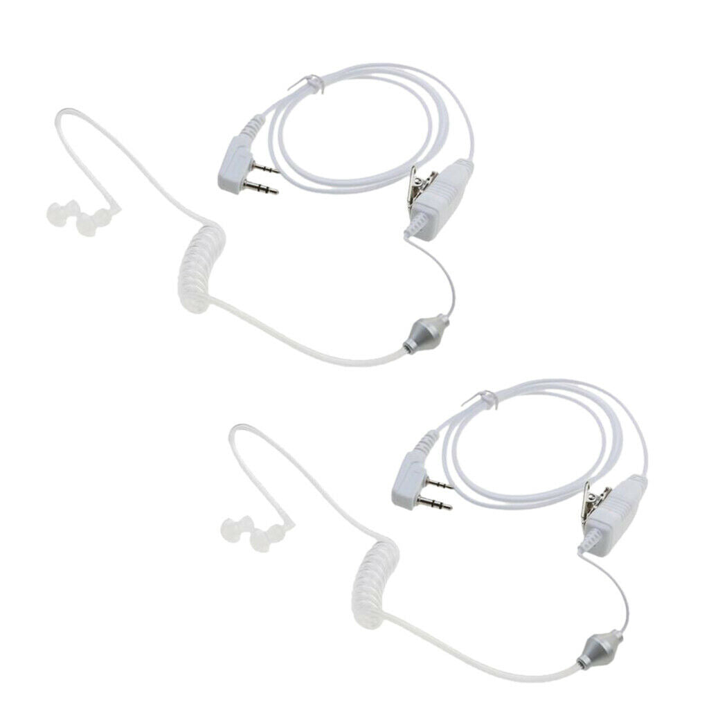 2 Piece Covert Air Acoustic Tube Earpiece Earphone for Baofeng 2 Pin Radio