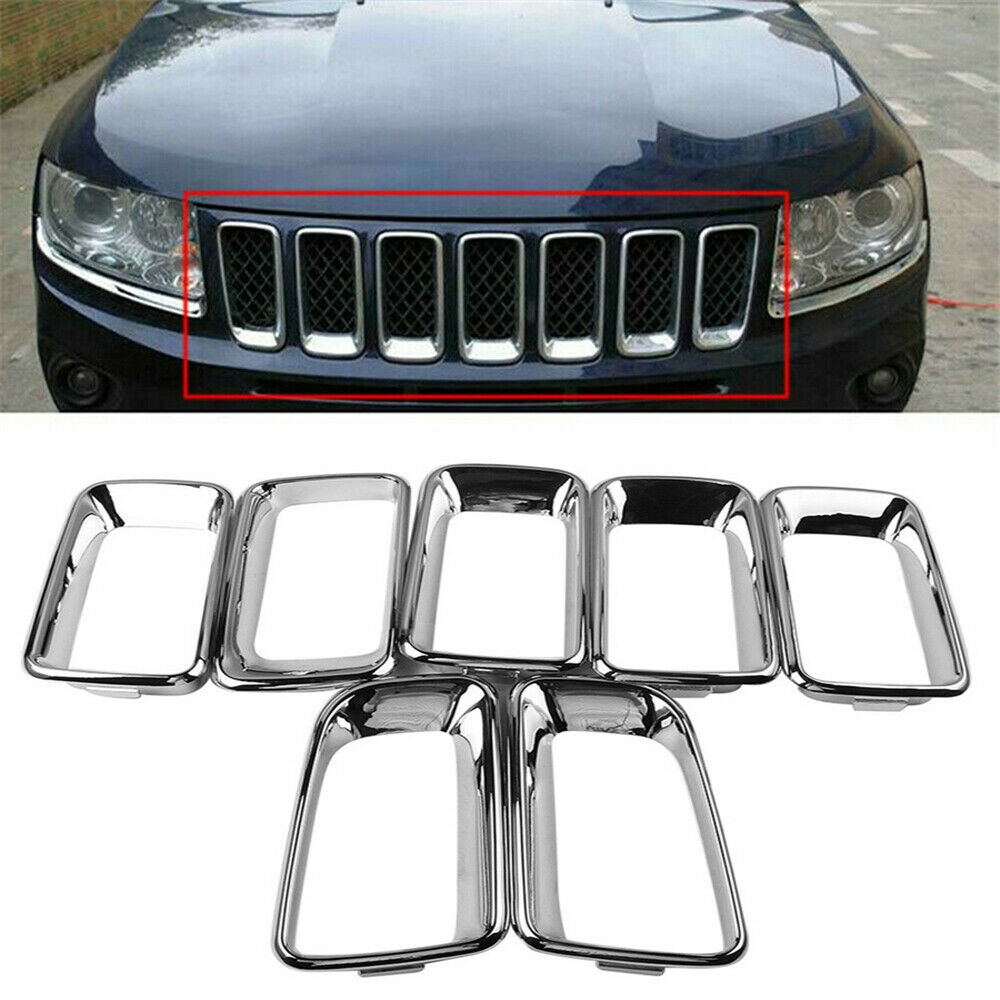 For 2011-2017 Jeep Compass Chrome Grille Trim Kit Part# 68109865AA CH1210111