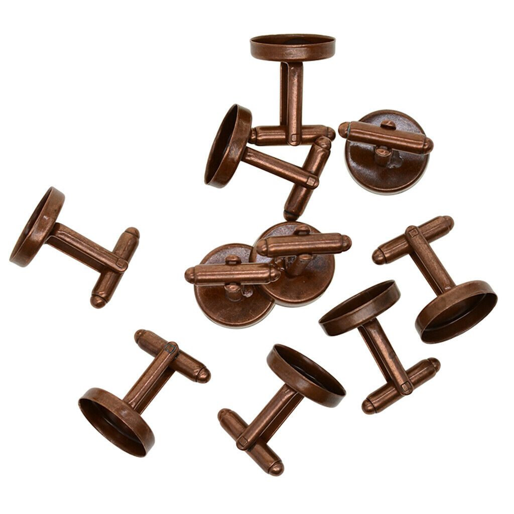 10 sets of cufflinks blanks trays settings Fits 16mm