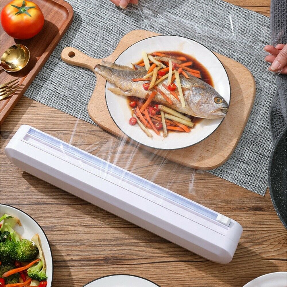 Household Cling Film Cutter Suction Cup Wall Hanging Kitchen USplies Artifact