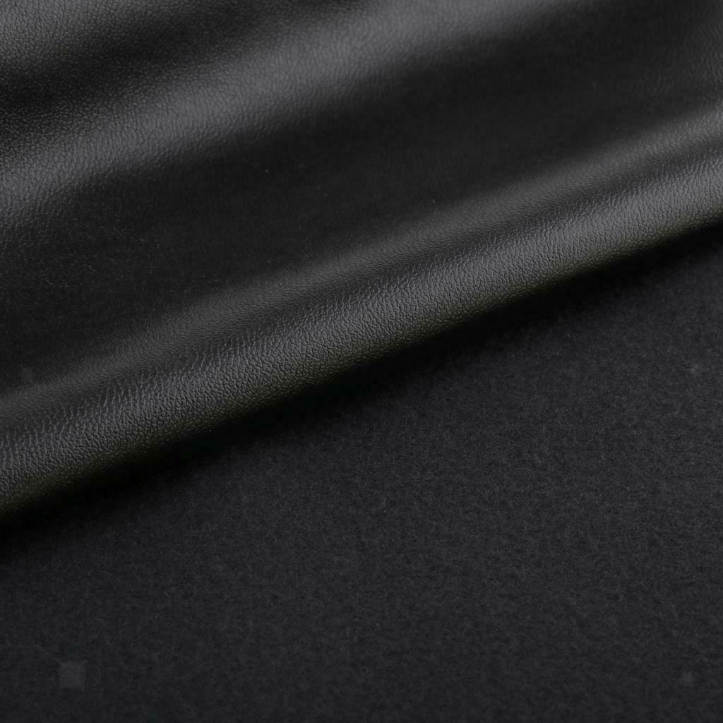 Black Weatherproof Faux Leather Finish Marine Vinyl Fabric, 93x65cm, High