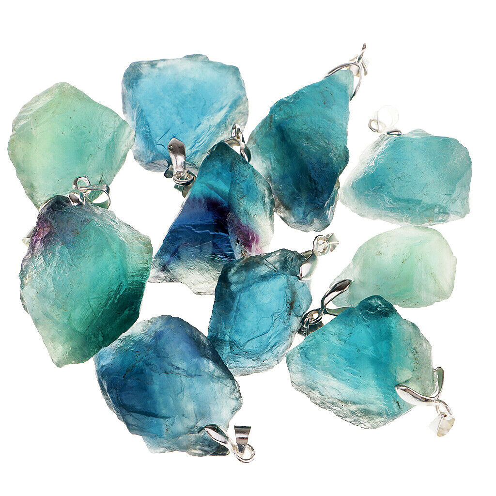 Green Blue Fluorite Pendant Crystal Pendant Blessing Lucky Pendant Girl Gift