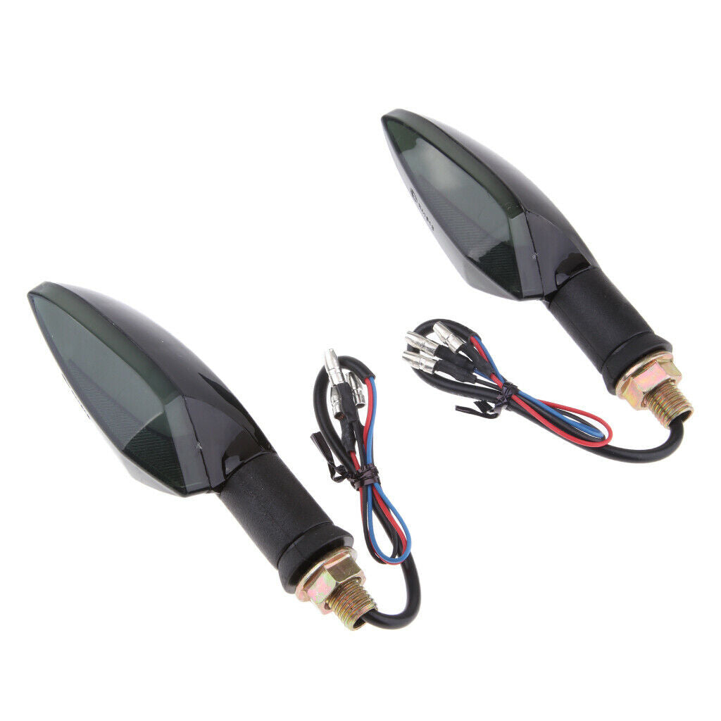 2x Universal Motorcycle Amber LED Turn Signal Indicator Blinker Light Lamp