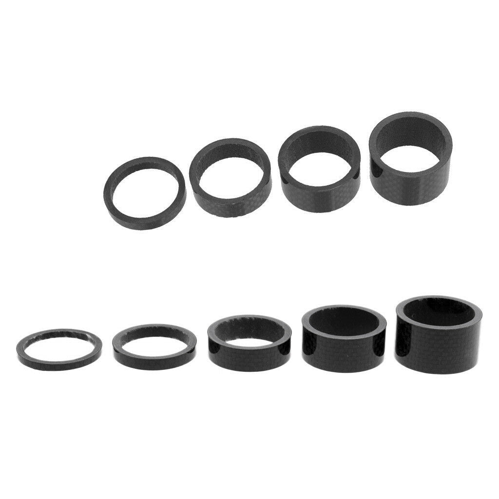 9pcs Carbon Fiber Spacer Bike MTB  Road Bike Headset