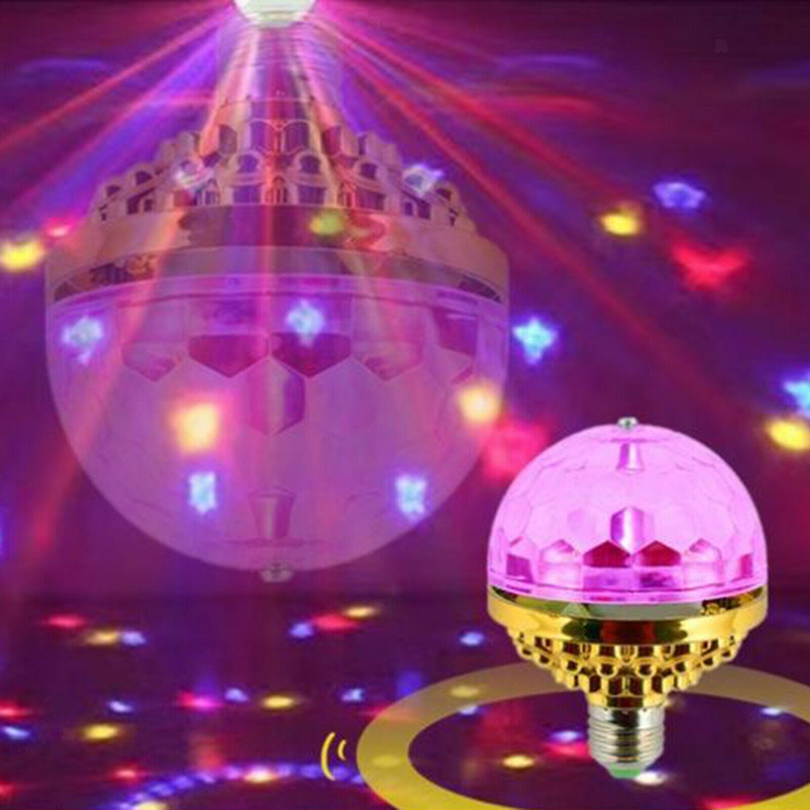 Rotating Auto Crystal Ball Bulb Disco Ball Light Party Light Club Decoration