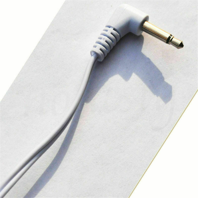 2Pcs Tens Machine Electrode Pad Stub Lead Wires Cables Male 3.5mm Connection