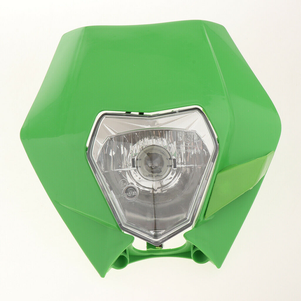 Motorcycle Dual Sport Headlight 12V 35W Head Light for   13-15 Green