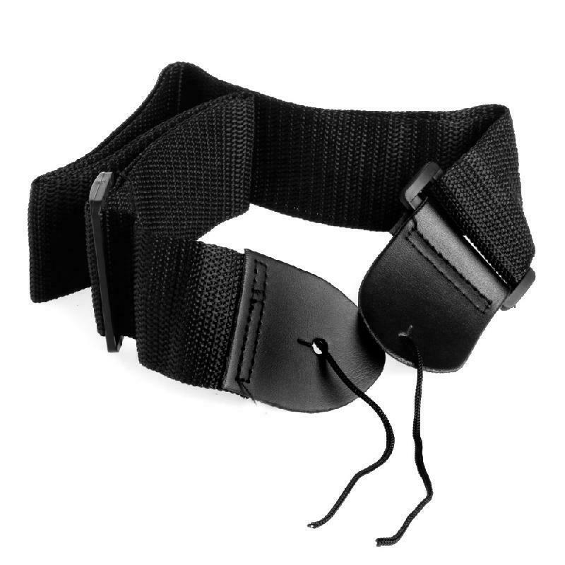 Nylon Guitar Strap Fuax Adjustable Leather Ends Electric Acoustic Guitar Bass