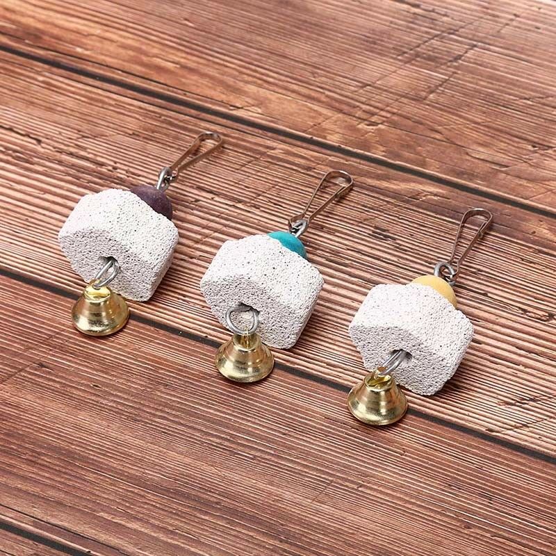 Pet birds parrot mouth grinding stone molars stone hanging string chewing.l8