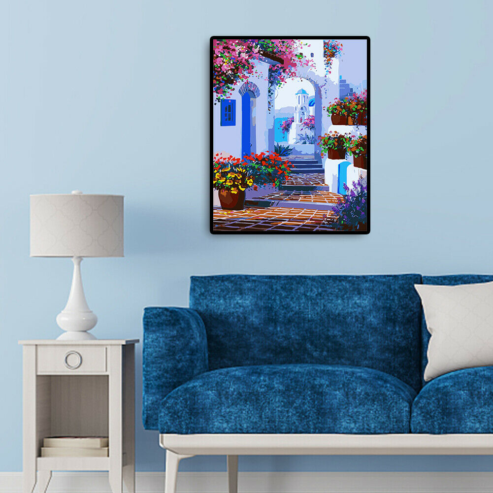 Garden Arch DIY Oil Painting By Numbers Kit Modern Wall Picture Artworks @