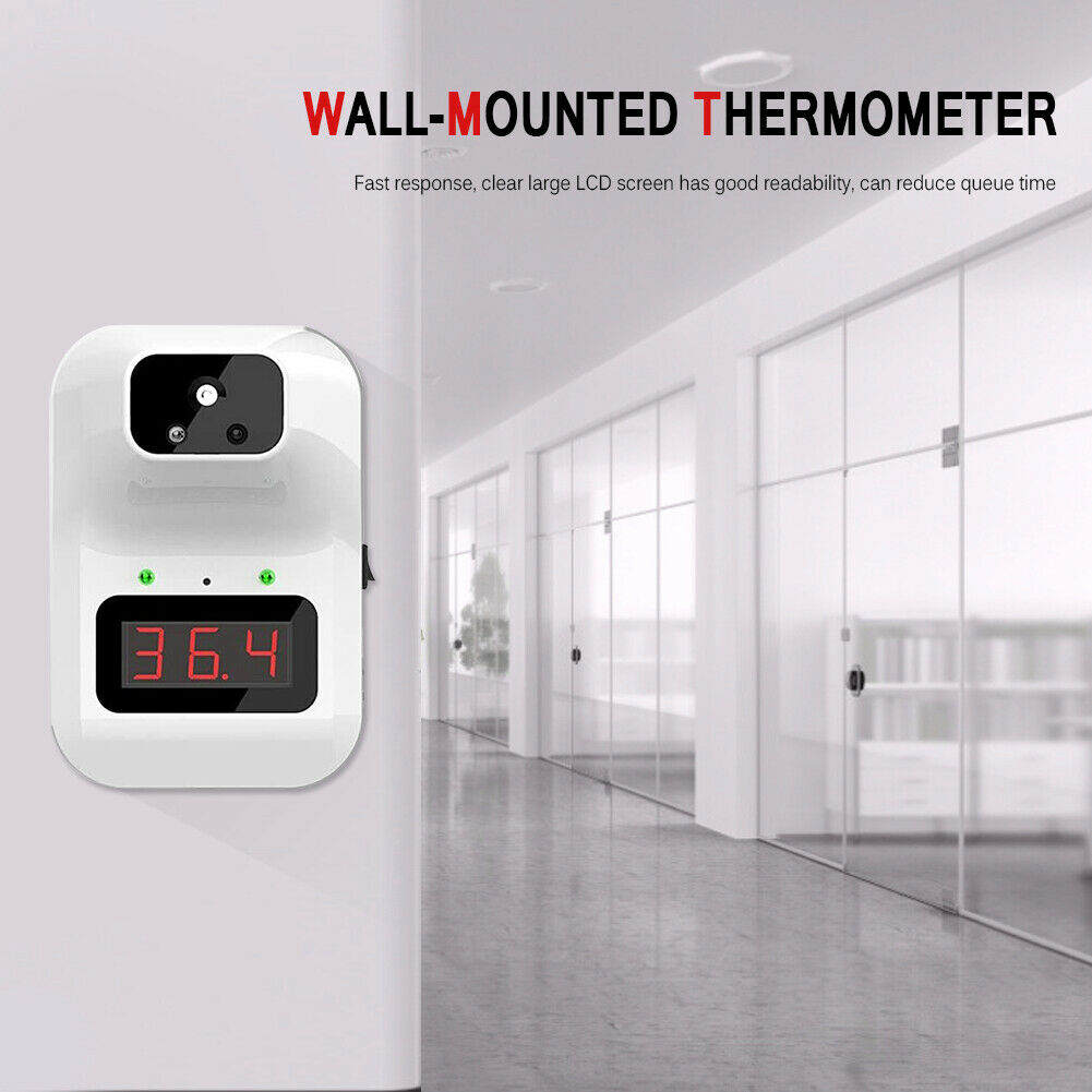 Wall-Mounted Thermometer, Non-Contact Infrared Thermometer with Fever Alarm