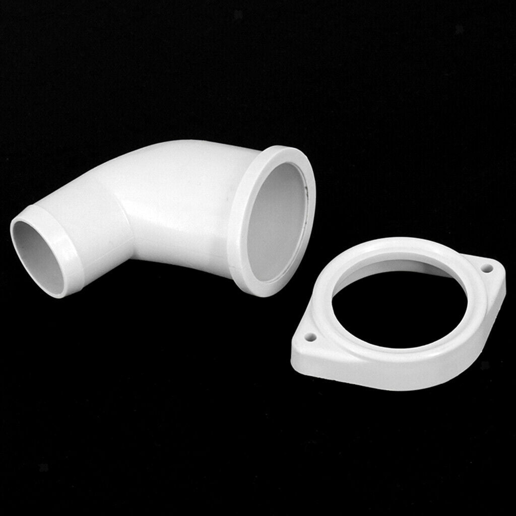 Premium Elbow Pipe Connector Toilet Accessories Kit for Marine RV Boat
