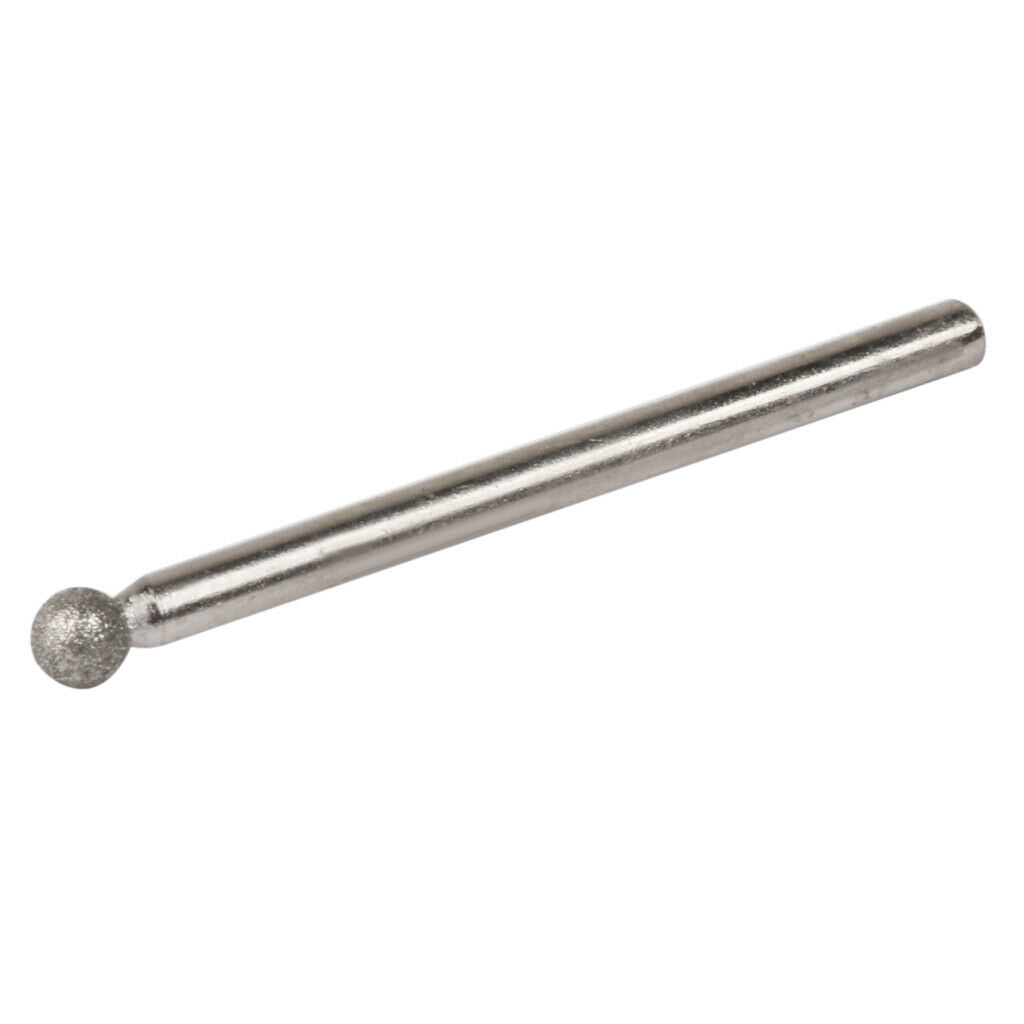 6pcs/set 45mm Diamond Coated Round Ball Shape Grinding Burrs Bit Shank Grits