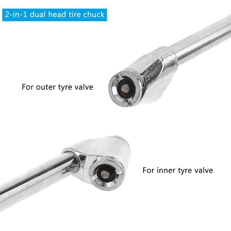 Air Chuck 2-in-1 1/4" FNPT RV Heavy Duty Dual Head Tire Chuck Inflator Gauge