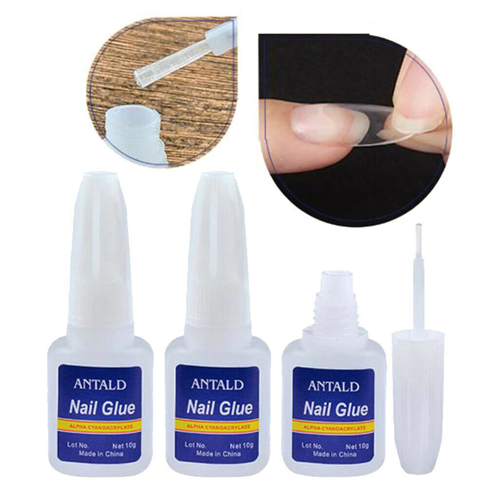 3 Bottles 10g Nail Glue DIY for Acrylic Nails Accessories for Nail Art