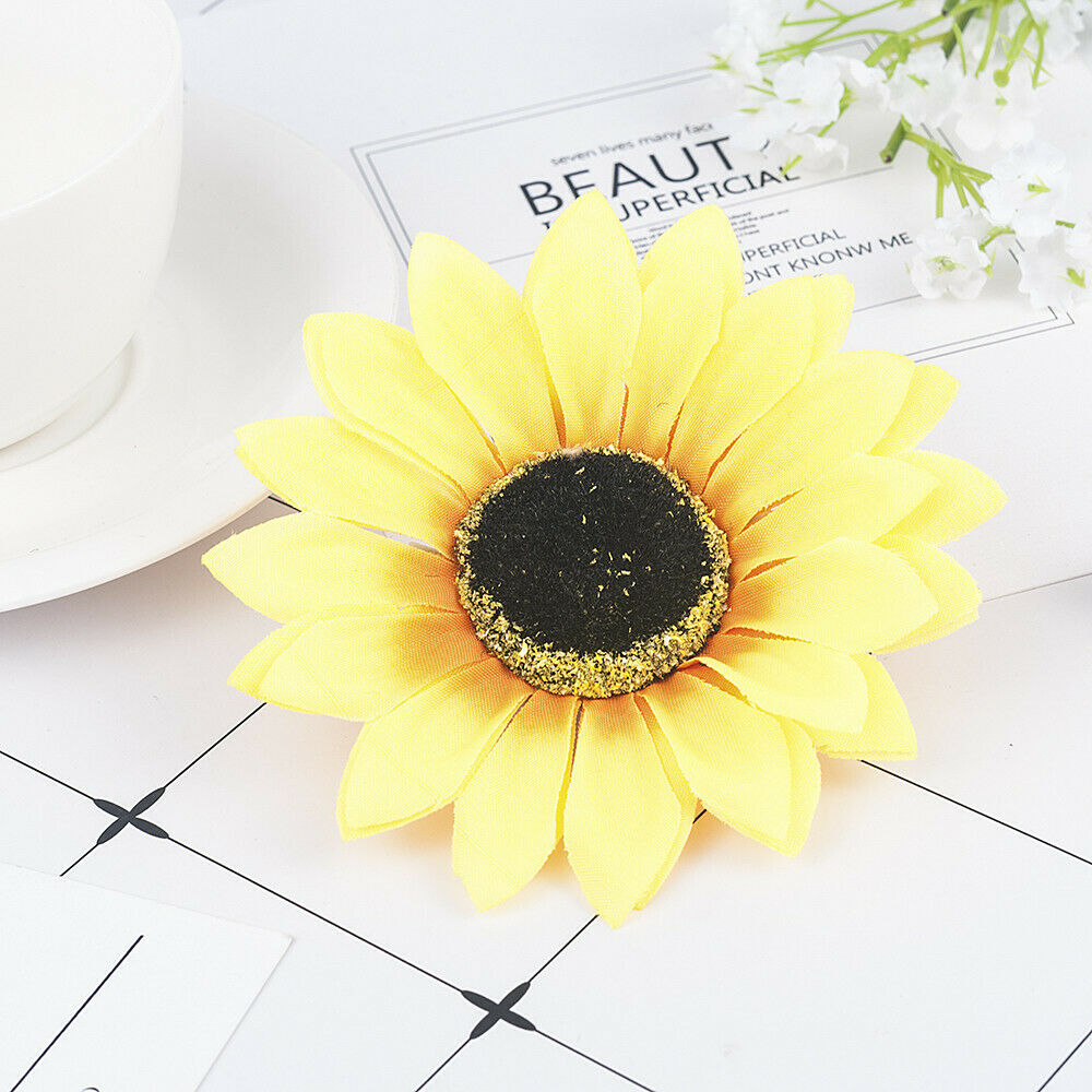 2PC Women Sunflower Flower Hair Clip Accessory Barrette For Wedding Party Cute