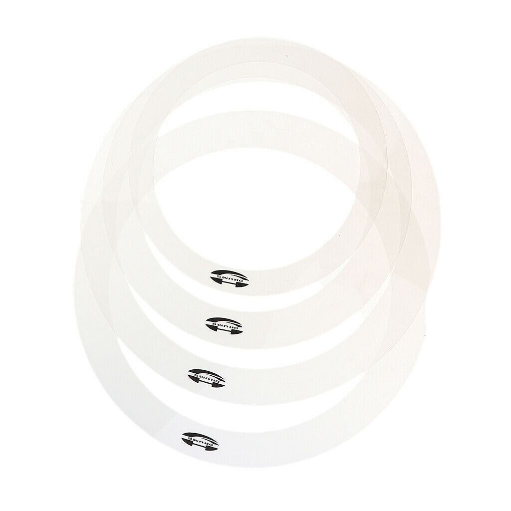 4Pcs PET 10'' 12'' 14'' 14'' Bass Drum Tone Control Rings Eliminate Overtone
