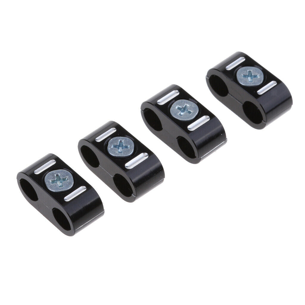 Pack of 4 Metal Dual Brake Throttle Cable Clamp Separator Wire Spacer Organizer