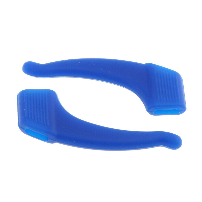10 Pairs Silicone Anti Slip Ear Grip Temple Hooks Holder For Eyeglasses Blue