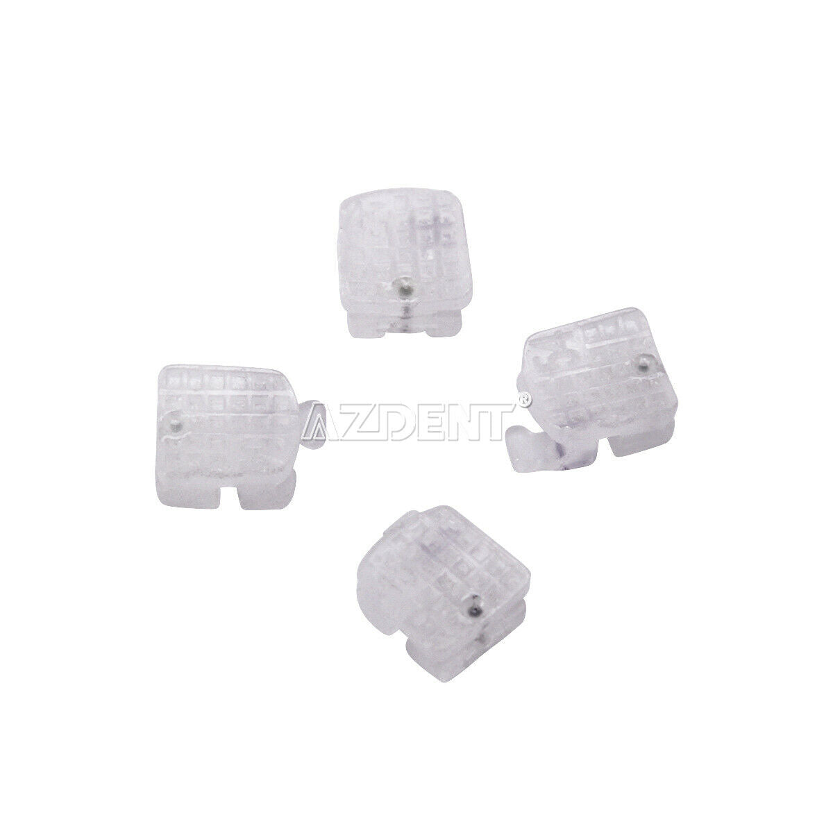 5X Dental Clear Ceramic Self-ligating Brackets Braces MBT 0.022 Hook 345 AZDENT