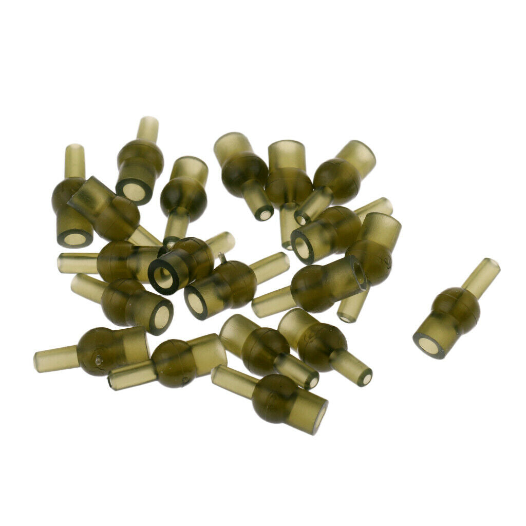 20pcs Silicone Fishing Rig Tulip Beads Carp Sea Fishing Shock Buffer Beads