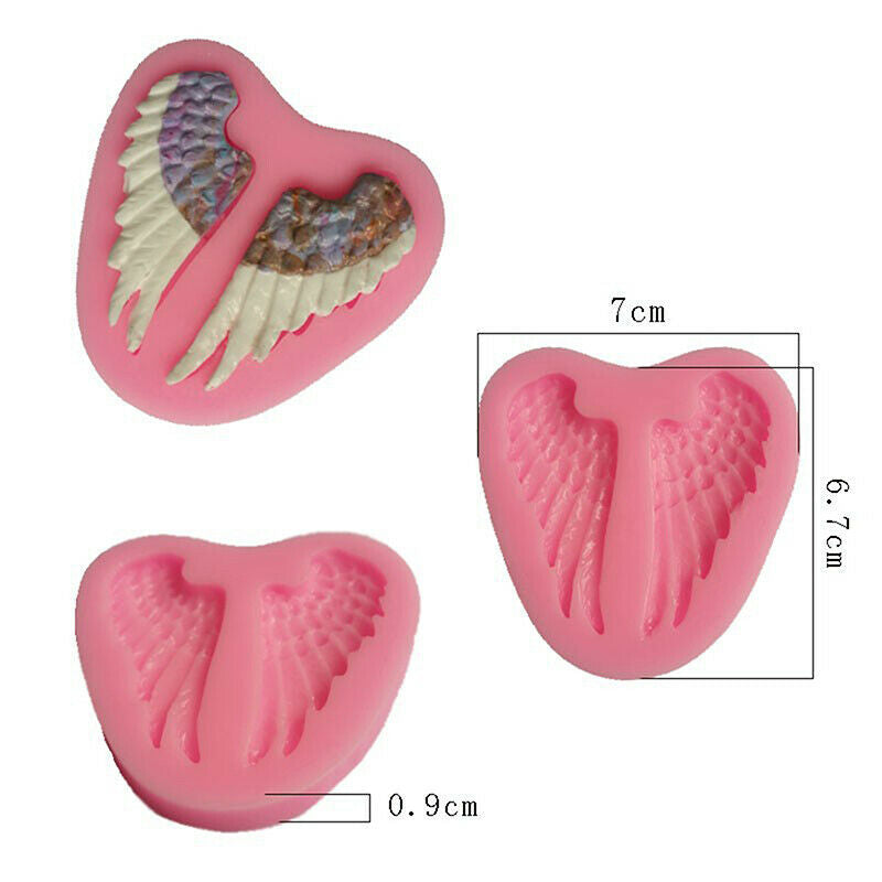 Angel Wings Silicone Paint Mold Fondant Cake Decorating Tool Kitchen Acce.l8