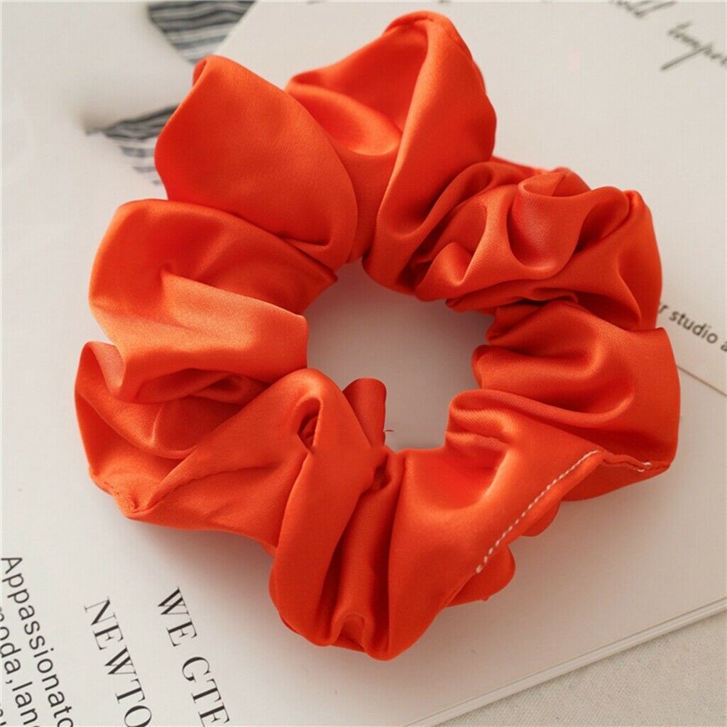 Pack of 11 Women's Hair Silk Scrunchies Satin Elastic Hair Bands Ties Ropes