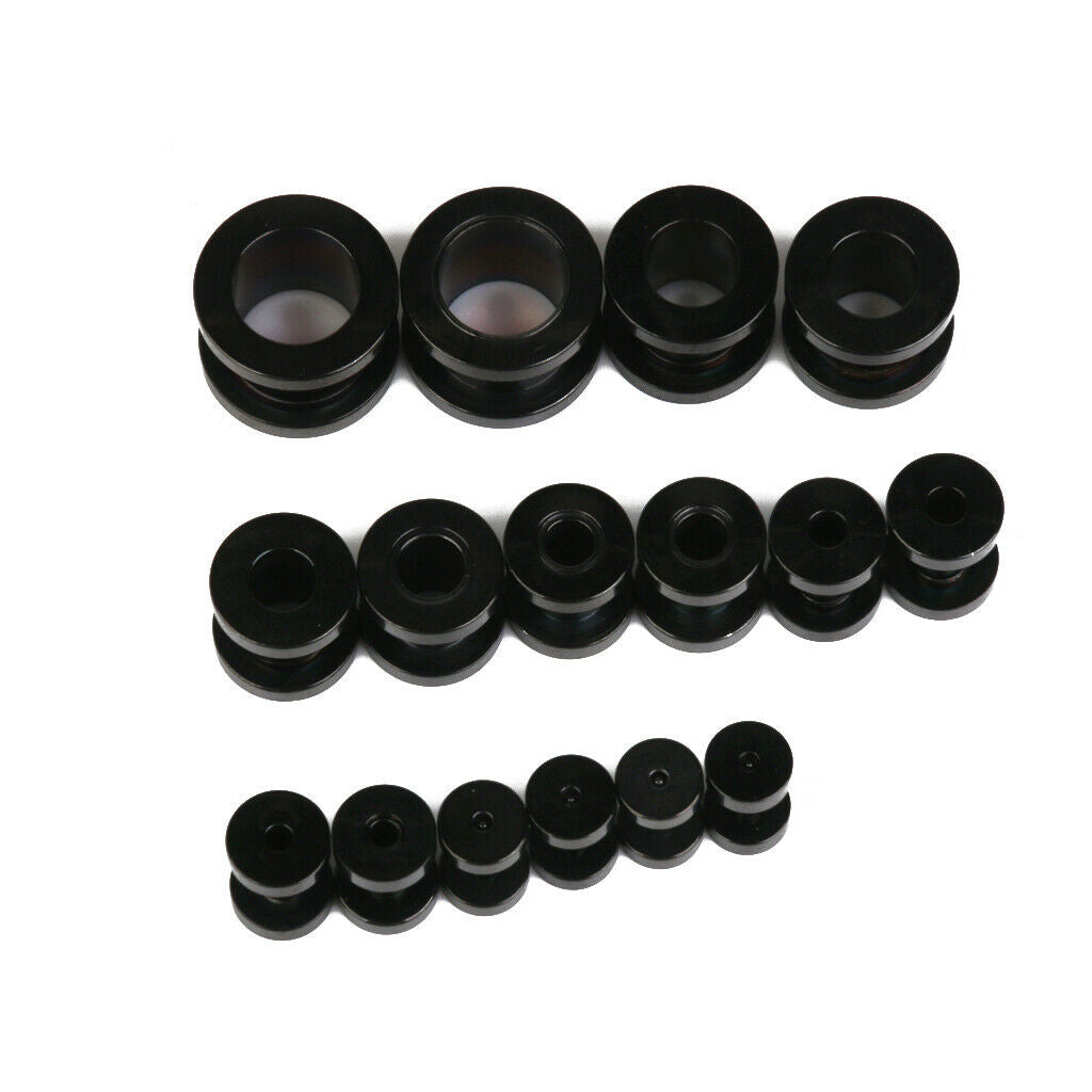 16PCS Stainless Steel   Tunnels Ear Connects to Expander Stretcher Drilling