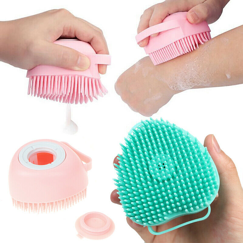 Bathing Artifact Massage Brush Baby Pet Liquid Soap Bath Brush Silicone Scrub SJ