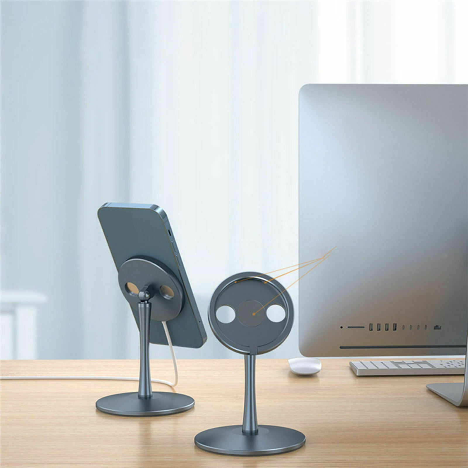 Desk Wireless Charger Phone Holder Magnetic Stand Bed Only for iphone12