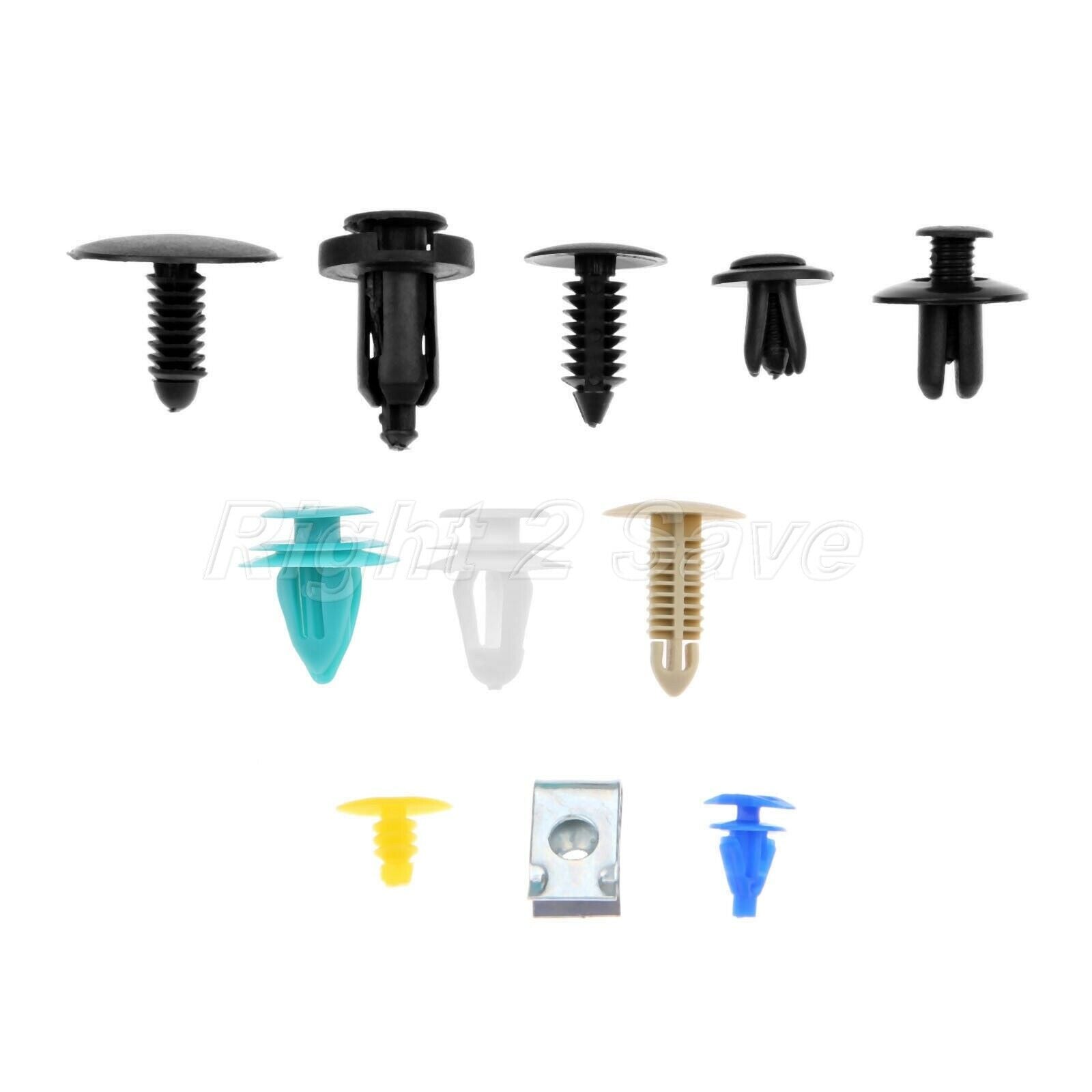 100 Car Rivets Car Door Trim Panel Clip Fastener fender bumper Auto Nylon