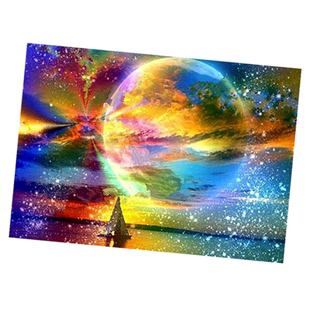 Full Drill 5D Diamond Painting Rainbow Landscape Embroidery Cross-stitch