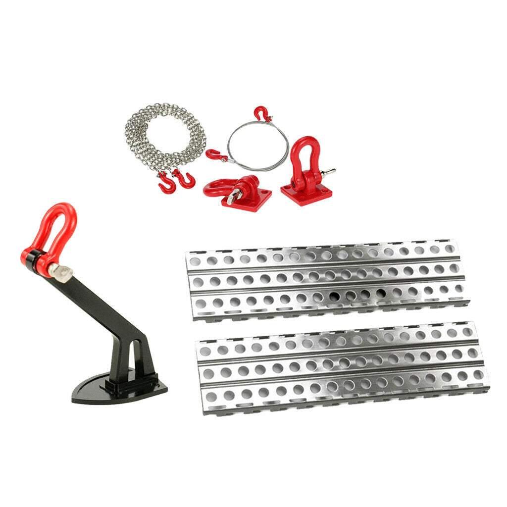 Anti-Skid Board Winch Anchor Tow Chain for TRX4 SCX10 1:10 RC Crawler Car