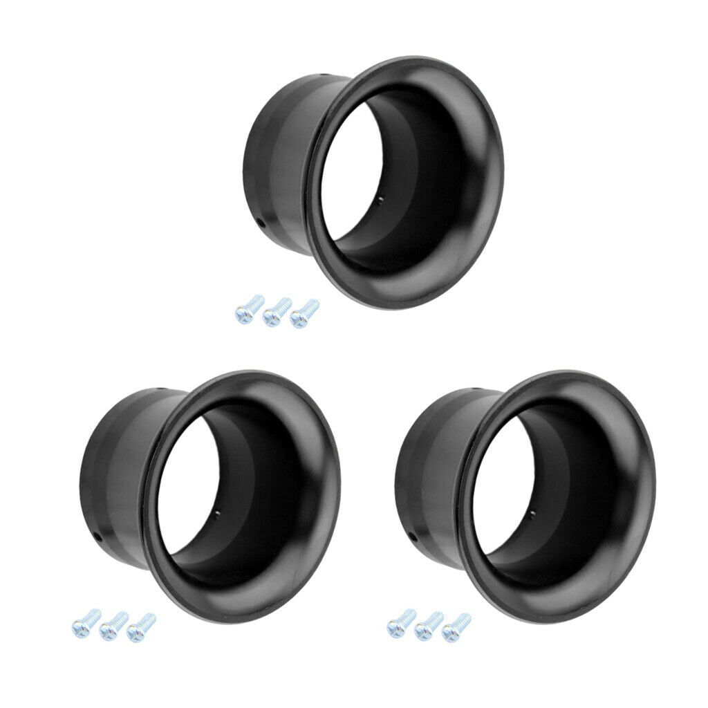 3Pieces Black Filter Velocity Stack Funnel Kit for PWK24 PWK30 Carburetor