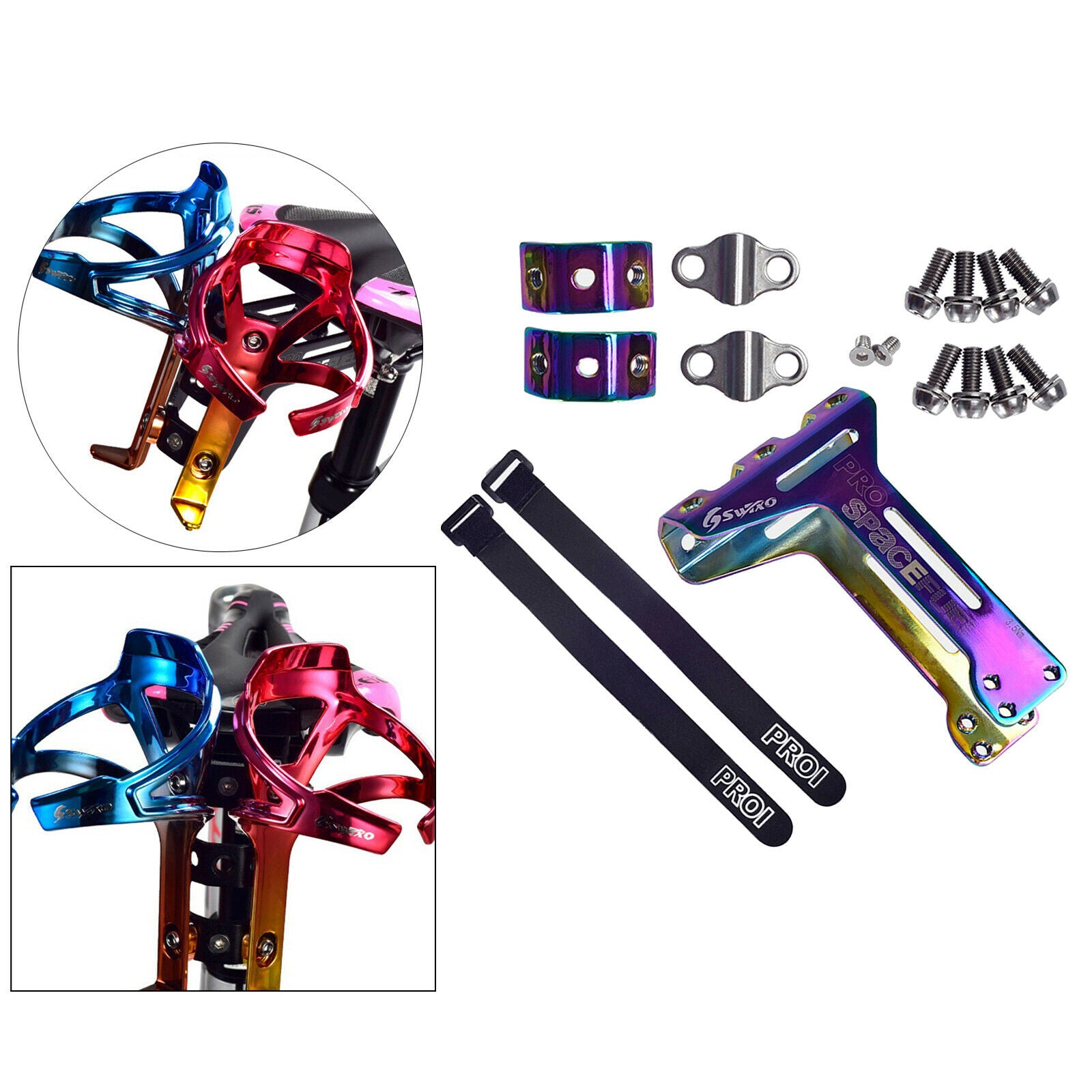 Bike Saddle Water Bottle Cages Adapter Holder Seatpost Frame Drink Cups Rack