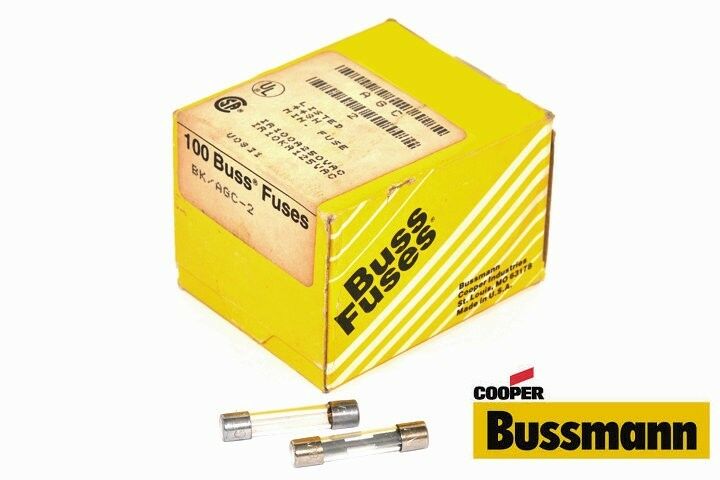2pcs - BUSS/BUSSMANN (AGC) 3A 250V 6.3x32mm Glass Fuse - For Audio
