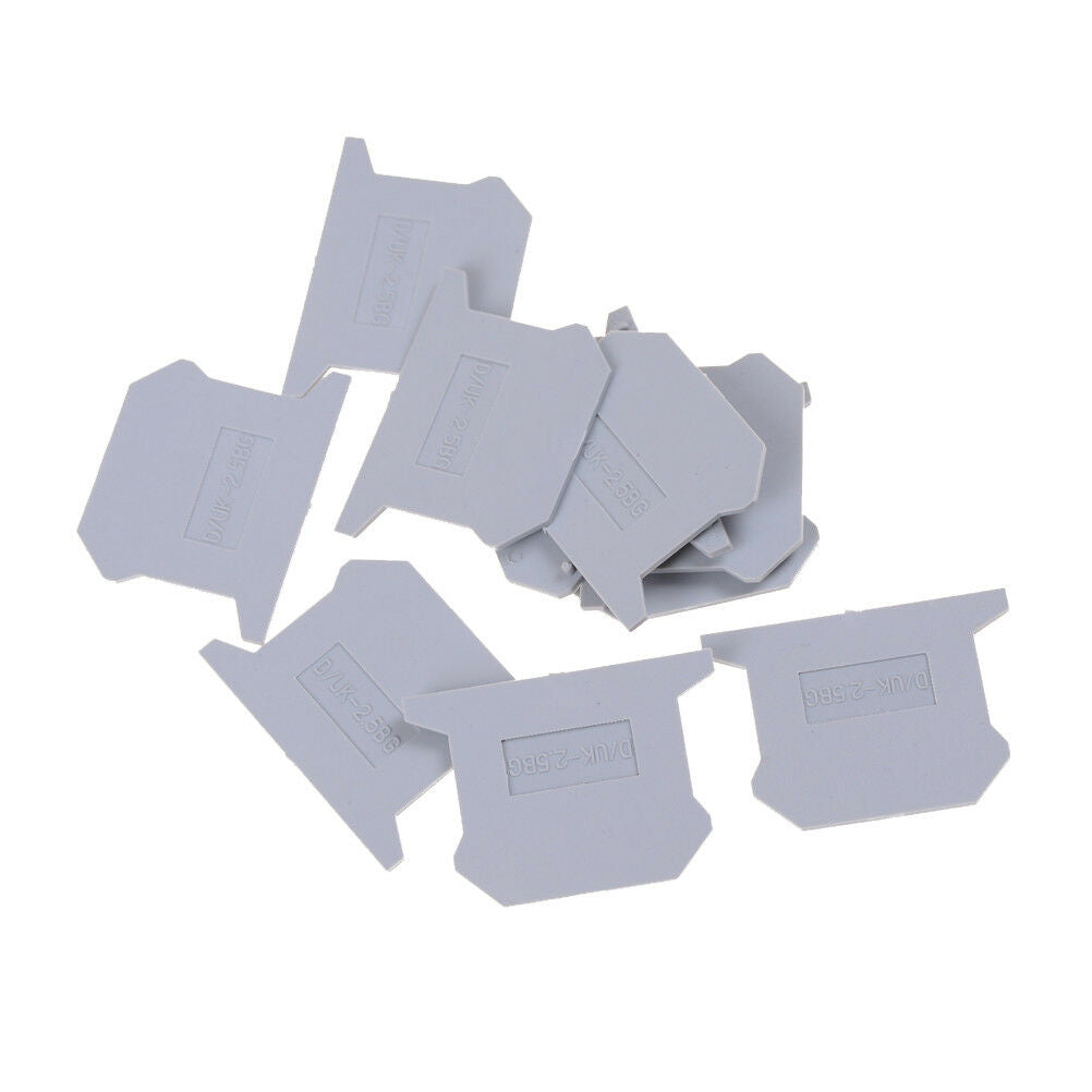 10PCS D-FO2.5 END PLATE Din Rail Uneiversal screw type Terminal Block TH