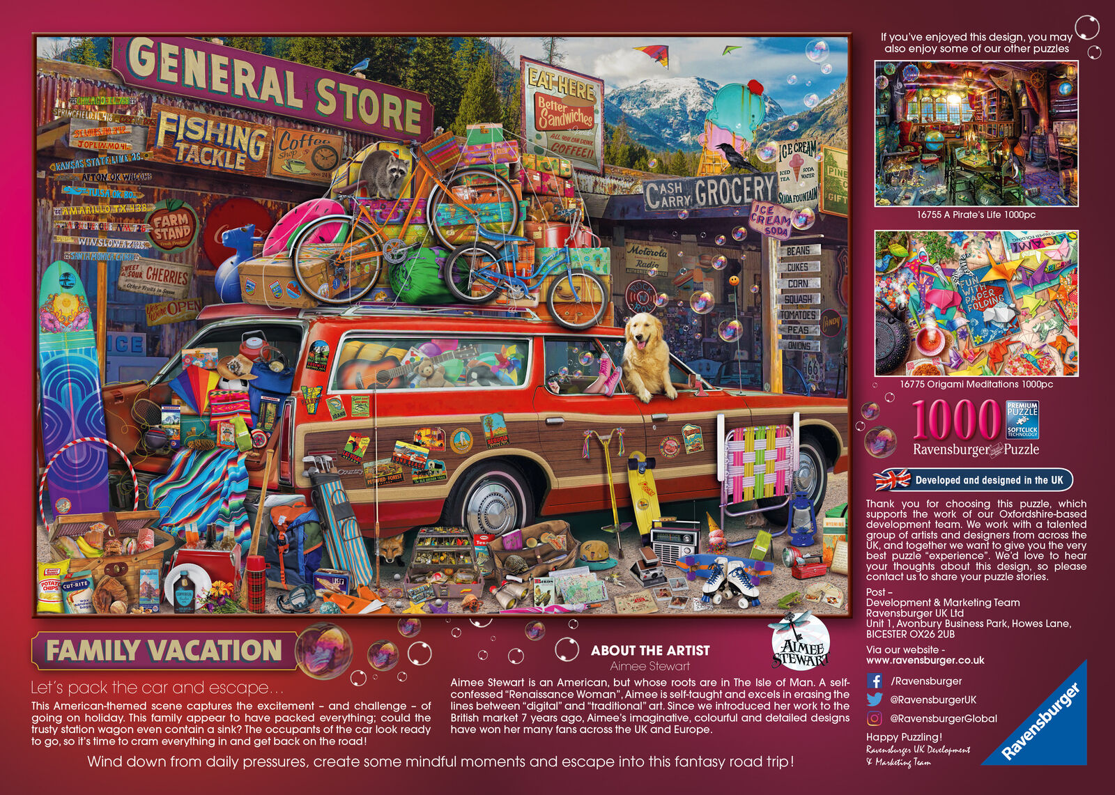 16776 Ravensburger Family Vacation Jigsaw Puzzle 1000 Piece Age 12 Years+