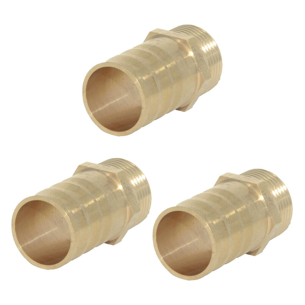 3Pcs 25mm 3/4" Brass Quick Coupler Compressed Air Hose Fitting Connector