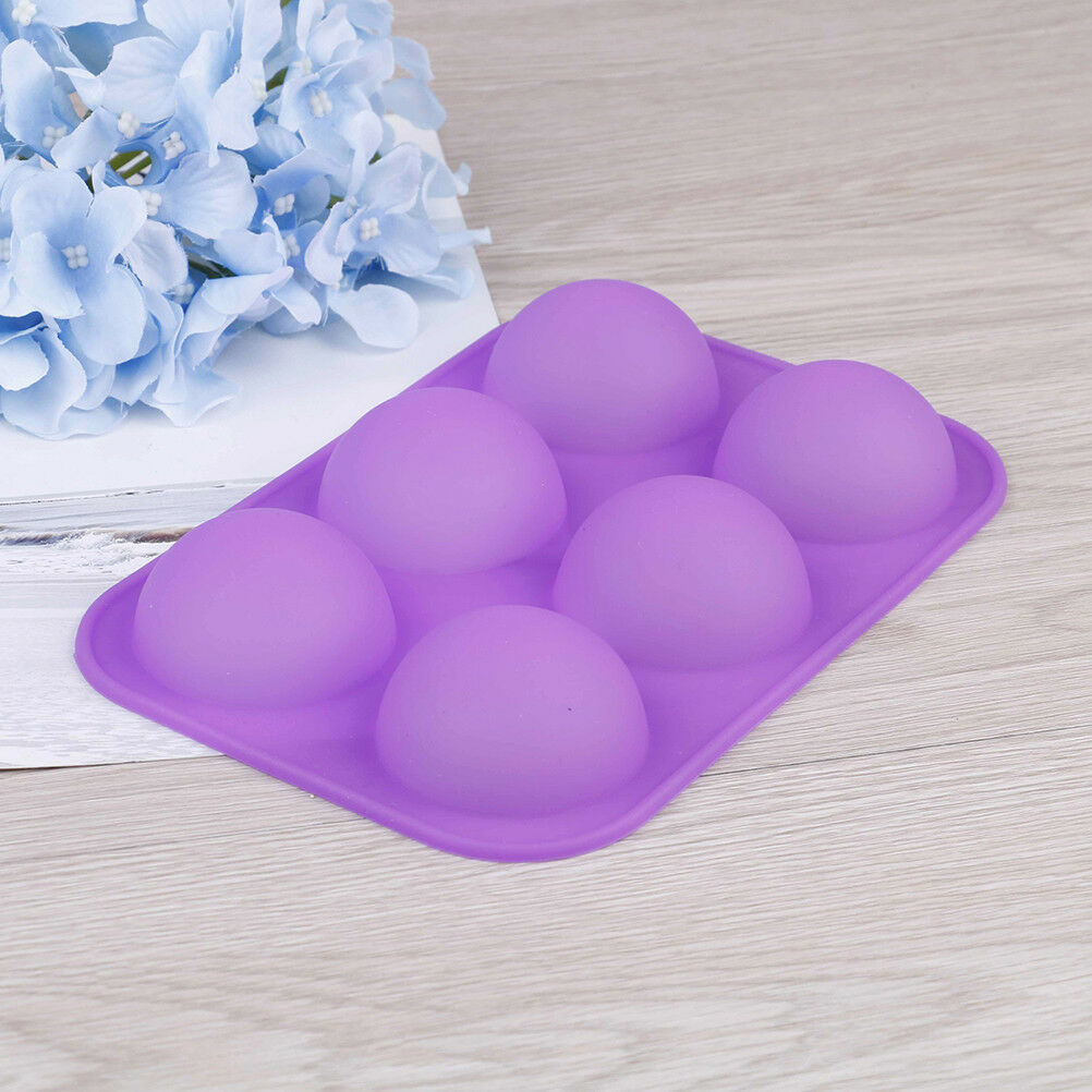 Silicone Soap Chocolate Molds Cake Baking Tool  Pastry Mould round shape 6holDD