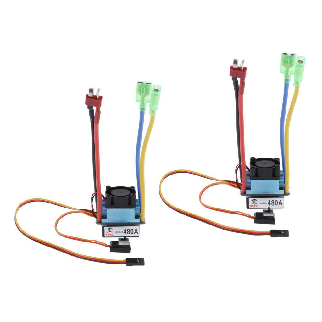 2x 480A Waterproof Brushed ESC Regler for 540 550 775 Motor Accessories