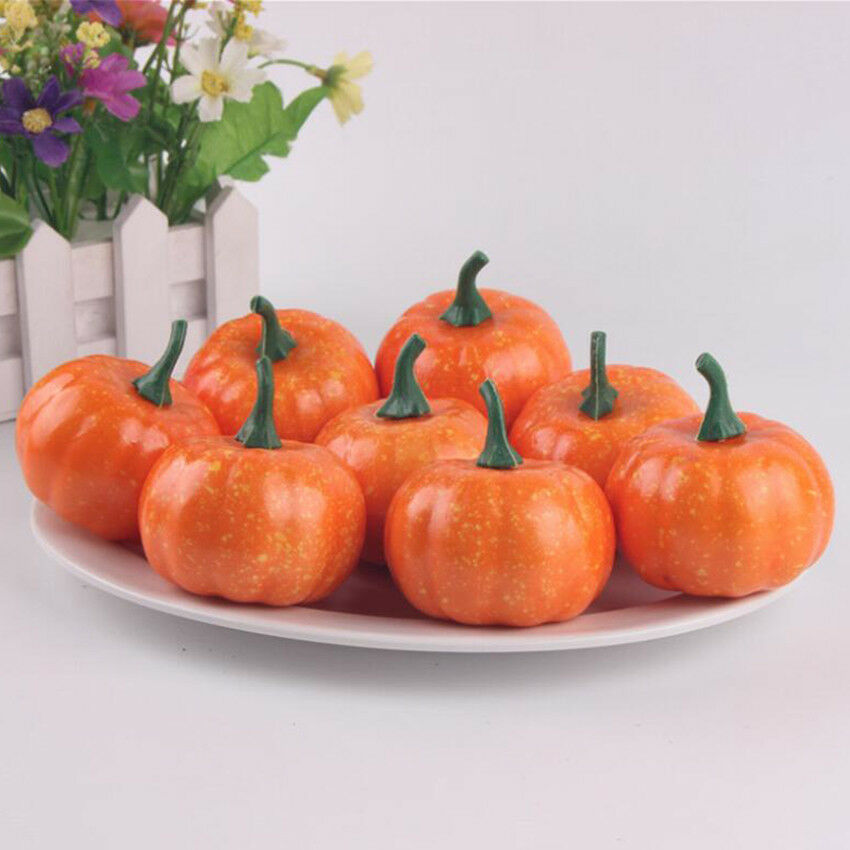 16Pcs Halloween Artificial Mini Foam Pumpkin Simulation Props For Wedding Party
